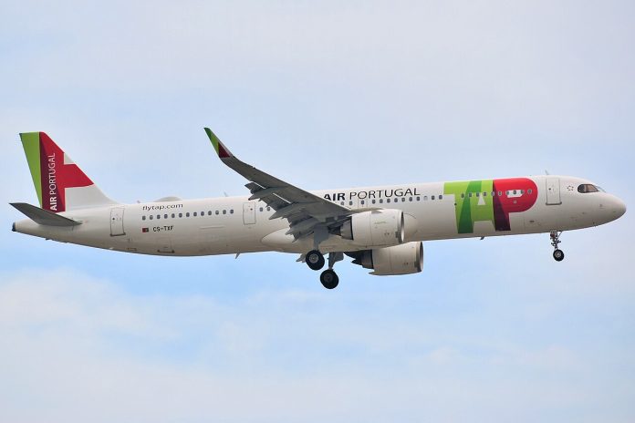 Airbus A321LR da TAP Air Portugal, o avião que faz o voo Lisboa–São Luís